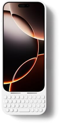 Akko MetaKey - Tastiera per iPhone 16 Pro Max Massimizza lo spazio dello schermo per una digitazione accurata, bianco nuvola