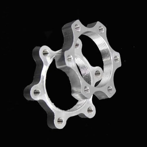 2pcs Bicycle Disc Brake Adapters Compatible with Threaded Hubs and 6 Bolt Flanges (44MM)
