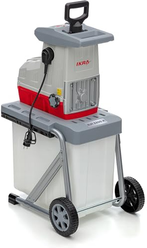 IKRA trituratore elettrico ILH 3200 A - silenzioso, robusto, a bassa manutenzione, potente 3200 W, spessore dei rami fino a 44 mm