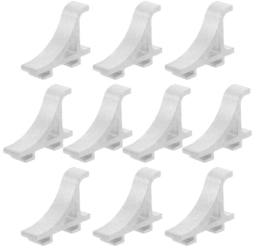 Housoutil 10pcs Refrigerator Shelf Clips Heavy-duty Stainless Steel Freezer Brackets Low-temperature Resistant Metal Mounts for Stable Cabinet Storage and Commercial Fridge Organization