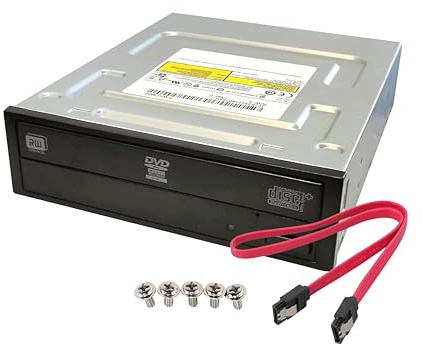 Lettore masterizzatore dvd cd interno pc 24x/48x SATA DVD-RW, 5,25, nero, CD+/-RW, DVD+/-RW, DVD DL, computer NUOVO