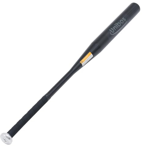 Unibos | 34-Inch Black Aluminium Baseball Bat – Heavy Duty Anti-Slip Grip Metal Bat For Adults & Teens – Outdoor Sports Equipment