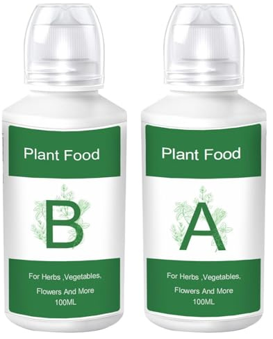 Solución de Nutrientes para Hidroponía | Nutrientes A y B Hidropónicos,Fertilizante Para Plantas - Apto en Verduras, Frutas, Flores, Jardín Interior, Césped y Patio