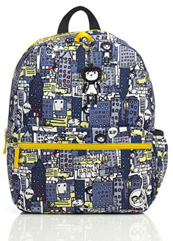 Zip Zoe barnryggsäck, väska barn, stadstryck blå (blå) – BM1637