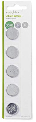 Batterie Lithio Bottone Cr2025 3 V (5 Pz)