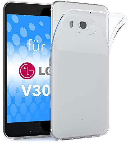 EAZY CASE LG V30 Schutzhülle Silikon, Ultra dünn, Slimcover, Handyhülle, Silikonhülle, Backcover, Durchsichtig, Klar, Transparent
