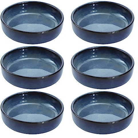 Colias Wing Lot de 6 plats d'accompagnement en céramique émaillée au four de style vintage de 8,9 cm – Bols coréens