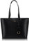 Cleo Amore Krokodilleder Handtasche Damen Shopper Tasche Leder Gross Schultertasche Henkeltasche Umhängetasche Schwarz