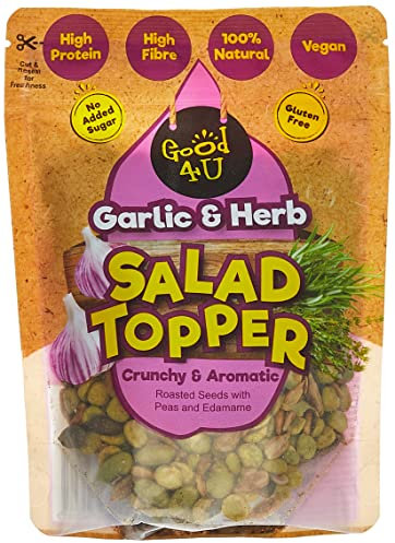 Good4U Roasted 100% Natural Salad Topper Garlic Mixed Seed with Garlic Herbs-High Protein and Gluten Free 8x125g