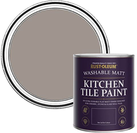 Rust-Oleum abwaschbare Küchenfliesenlack in braun mit Matt Finish - Trüffel 750ML