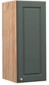 Vicco Hängeschrank Fame-Line, Grün-Gold Landhaus, 30 cm | MDF-Front · Soft-Close · 2 Einlegeböden · Metallgriffe · ✓ Praktischer Stauraum