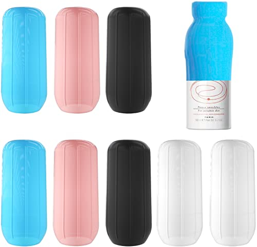 8 Pcs Manchons élastiques pour l'étanchéité des Voyages, Gaines étanches en Silicone pour récipients de Voyage, Housses de Bouteilles réutilisables pour Articles de Toilette