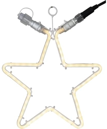 Star Trading System 24 LED-Stern Star-Extra - Weihnachtsstern für Außen, IP44, Warmweiß, 24 V, 32 x 28 cm, Steckbar & Erweiterbar