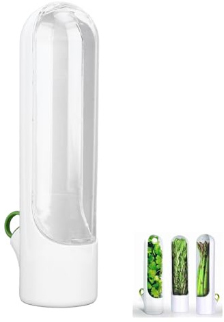 Gonetre Herb Keeper Contenedor de almacenamiento de hierbas conservador de sabor para cilantro menta perejil espárragos