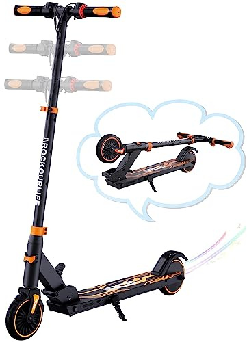 RCB R15 Elektroroller Kinder ab 8-12-16 Jahre, Faltbarer E Scooter, Max 20km/h, Reichweite 16KM, Nur 7.55kg, 3 Höhenstufen einstellbar,250W Motor, 5.5 Kinder E-Roller