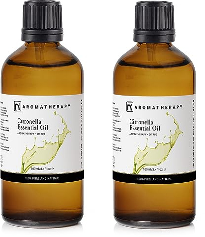 n2 Aromatherapy Citronellaöl - 200 ml (2x100) | Naturreines Citronella Ätherisches Öl
