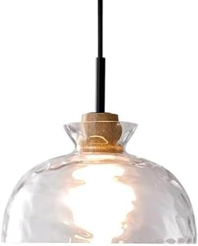 SHESRA Lámpara Colgante Moderna con Forma de Cuenco, lámpara Colgante de Cristal Transparente E27, lámpara Colgante for Sala de té, Dormitorio, Estudio, Accesorios de iluminación Decorativos