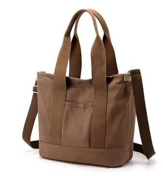CORIOS Bolso Bandolera de Lona para Mujer Gran Capacidad Bolso de Mano Bolsa Shopper Ligero Bolso de Hombro Bolsa de Ociopara Multifuncional Bolso Tote para Citas Trabajo Viajes Compras Café