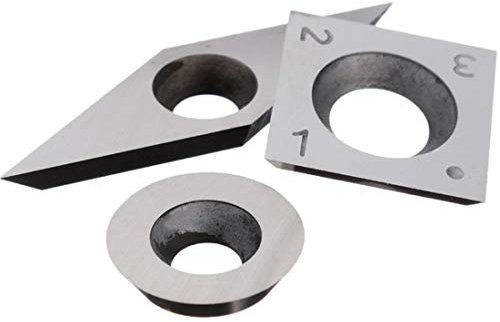 BomDog Drehmeißel, 3-Teiliges Hartmetall-Einsatzschneider-Set, Holz-Hartmetall-Einsatzschneider Für Holzdreharbeiten, Drehmaschinen, Werkzeugmaschinen, Zubehör