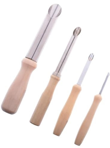 STOBOK 4 Stück Locher Aus Ton Werkzeug Zum Formen Von Ton Tonlochschneider Kunst- Und Bastelset Locher Zum Basteln Töpferwerkzeug Tonschnitzset Kreislocher Schmücken Runden Metall