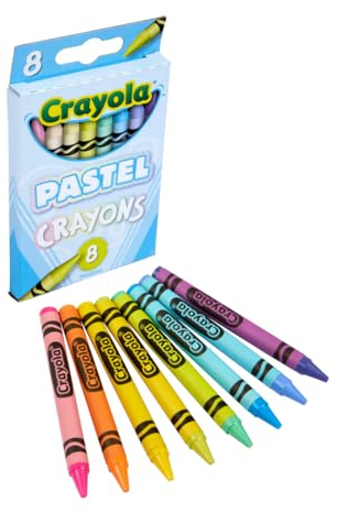 Crayola Pastellkreiden (24 ct), Spezialstifte für Kinder, Kunstbedarf, Paar mit Malbüchern, Geschenk für Kinder, Alter 3, 4, 5 Jahre
