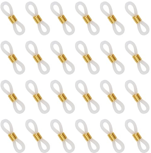 LNQ LUNIQI Silikon Brillenketten Enden DIY Brillenkettenhalter Gummischlaufen Brillenkette Verstellbare Brillenband Verschluss Brillenverbinder für Myopiebrillen Lesebrillen Sonnenbrillen