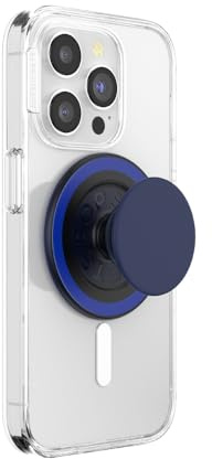 PopSockets Phone Grip for MagSafe, Magnetic Holder, Phone Stand, Navy Blue - Basic Naval