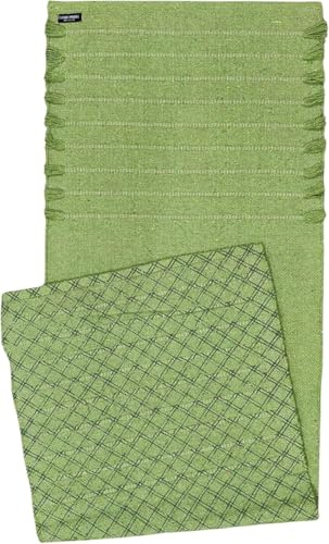 Handgefertigte Yogamatte aus Bio-Baumwolle, Yogamatte, Übungs-, Workout- und Fitness-Teppich, aus 100 % Baumwolle, gewebtes Material, saugfähig und waschbar, 183 x 61 cm, Grün