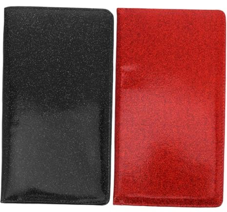 NUOBESTY 2pcs Car Insurance Policy Cover Holder License Registration Auto Organizers Pu Leather Glitter Car Document Wallet Aesthetic