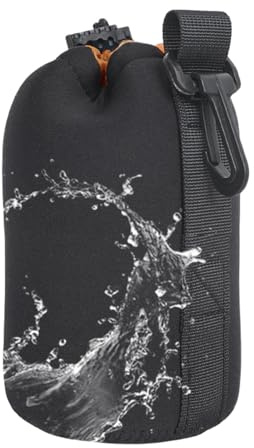 Fmzrbnih Linsfodral – mjuk neopren DSLR-linsväska, kameralins förvaringsfodral | skyddande tjock vadderad neoprenpåse, multifunktionssäkert skydd för DSLR SLR-kameralins, (10 cm, 14 cm, 18 cm, 25 cm),