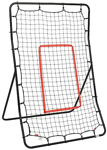 TUODENG Softball Rebounder Trainings Rebound Netz Cricket Baseball Fußball Football Kickback Übungs Rebounder Tor 88x79x137 cm Stahl