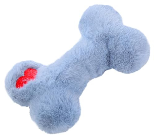 Genérico Giocattolo di cane in osso - Giocattolo da masticazione interattivo per cuccioli, giocattolo vocale per cani | Giocattolo da masticare in osso di cane, giocattolo scricchiolio in peluche