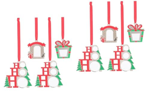 Zerodeko 2 Sätze Christbaumschmuck Weihnachtsdeko Personalisiert Geschenkanhänger Weihnachten Sublimationsanhänger Selber Machen Hängende Dekoration 4 Stücke * 2