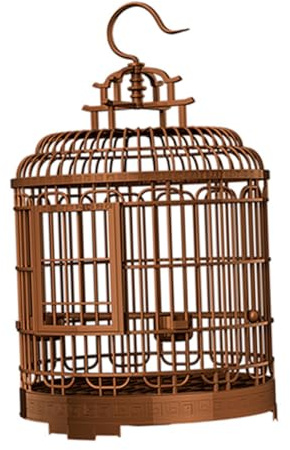 Milisten Cage De Vol Ronde Vintage pour Oiseaux Adaptée Aux Perruches Et Aux Pinsons Facile à Transporter Entretenir pour Intérieur Et Extérieur