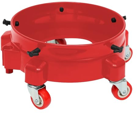 Secchio con ruote per secchio mobile, carrello per lavabo, base con ruote per rifiuti di olio grasso, carrello di qualità commerciale per la pulizia delle vasche, facile trasporto per la cura