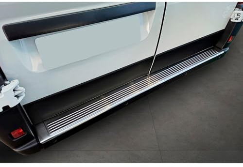 Avisa Protector de Parachoques Trasero de Acero Inoxidable Compatible con Fiat Ducato III Facelift 2023- / Opel Movano III Facelift 2023- / Toyota Proace MAX 2024- 'Ribs' (2 Partes)