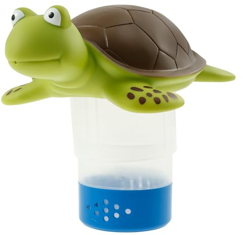 KEGAJEGA Klor doseringsflottör sköldpadda 3 tum doseringsflottör PVC flytande klor dispenser klordoseringsimmare pool liten klor simmare för pool akvarier spa vattenparker