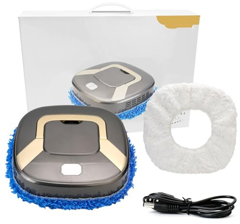BAOJUHUIKANG Autolaveuse Portable pour carrelage, synchronisation Intelligente 30 Minutes, Nettoyage des sols durs pour Poils d'animaux domestiques, Peut Durer 1 à 2 Heures