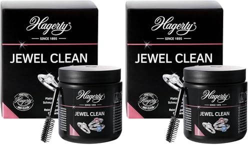 Hagerty Jewel Clean Bain nettoyant pour bijoux I 170 ml I Nettoie efficacement l’or, le platine, les pierres précieuses - diamant saphir rubis I Pour un éclat renouvelé I Panier et brosse inclus