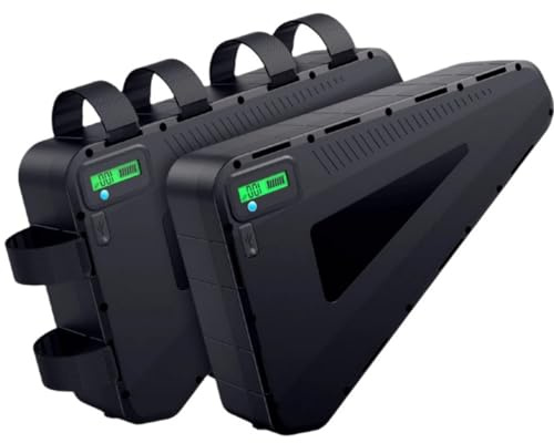Batería Triangular para Bicicleta Eléctrica 48V / 52V 31,2Ah de Litio, Batería Ebike de Alta Capacidad con BMS y Cargador Rápido, para Motor 0–2000W MTB/Moto Eléctrica (48V 20AH)