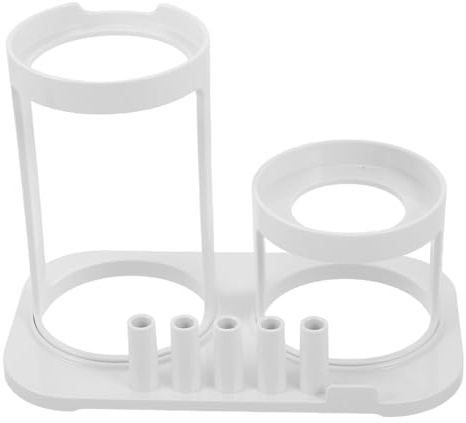 TOPPERFUN Soporte Blanco Minimalista Moderno Optimización de y Diseño Cepillo Dientes en Irrigador Bucal Montado Pared, Plástico de Espacio para para Baño y Ducha