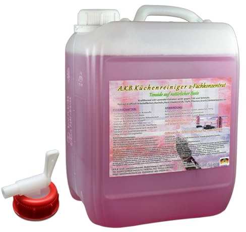 A.K.B. Küchenreiniger, aus natürlichen Tensiden,4805 (5 L 2-Fachkonzentrat + kl.Hahn)