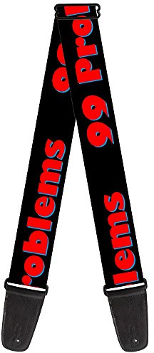 Buckle-Down GS-W30010 Gitarrengurt (99 Probleme), Schwarz/Rot