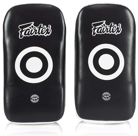 Fairtex Curved MMA Muay Thai Pads for Punching, Blocking, Kicking,Punch, Hitting |Light Weight & Shock Absorbent Boxing Mitts | Extra Padding for Sparring - Black/Yelloe(White, Pair)