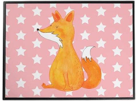 Mr. & Mrs. Panda Schreibunterlage Einhorn Wunsch - Geschenk, Füchse, tischpad, schreibtischunterlagen, schreibtischunterlage, Unicorns, Einhörner, Fuchshörnchen, Unicorn, Schreibtisch Unterlagen