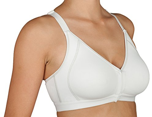 Selene, Reggiseno Donna Sportivo in Microfibra Traspirante, Senza Ferretto e Imbottitura, con Chiusura Davanti, Collezione Nora, Colore Bianco, Taglia 4C