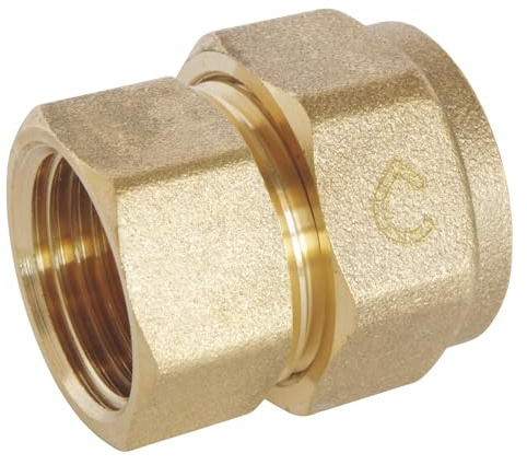 SOMATHERM FOR YOU, Raccord femelle à compression Ø16 pour tube PER, 12/17 (3/8) Installation facile sans outil, démontable, conforme pour eau potable, pression max 10 bars