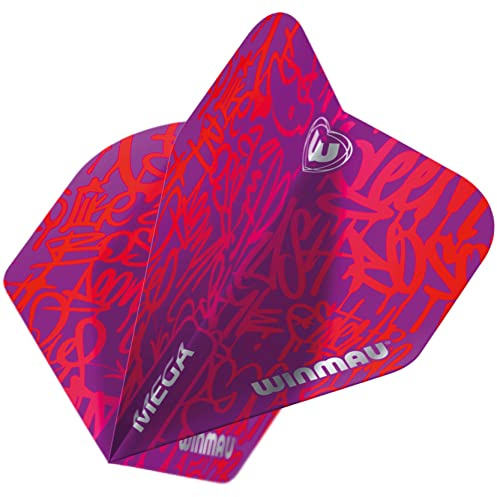 WINMAU Mega Standard Purple Extra Thick Dart Flights - 1 Satz pro Packung (Insgesamt 3 Flüge)