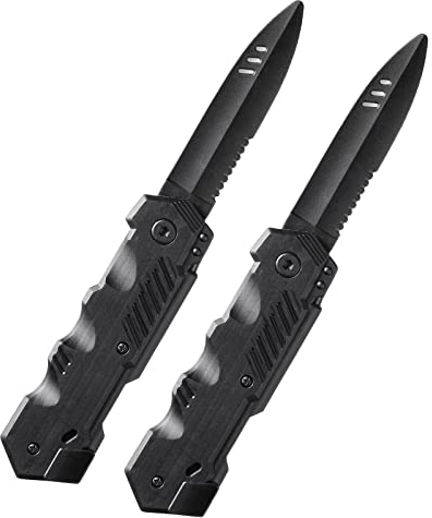 Skylety 2 Coltelli da Pugnale a Scomparsa in Plastica Coltellini Finti con Lame Retrattili Giocattoli a Scatto Magici per Scherzi Trucchi Giochi per Bomboniere Carnevale (Stile Delicato)