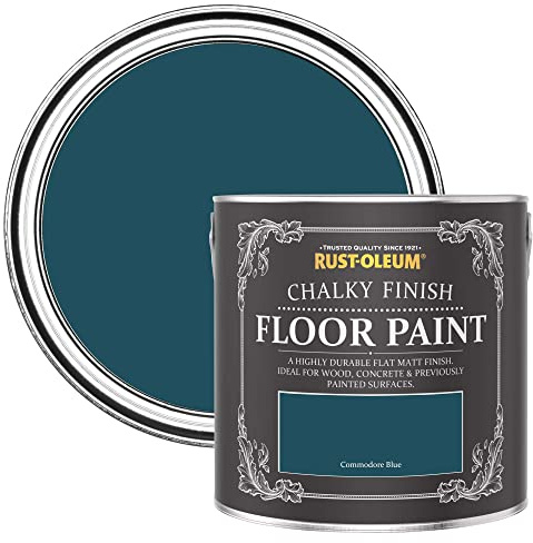 Rust-Oleum Peinture Bleue Résistante aux rayures pour Sols, Finition Mate - Uniforme 2.5L